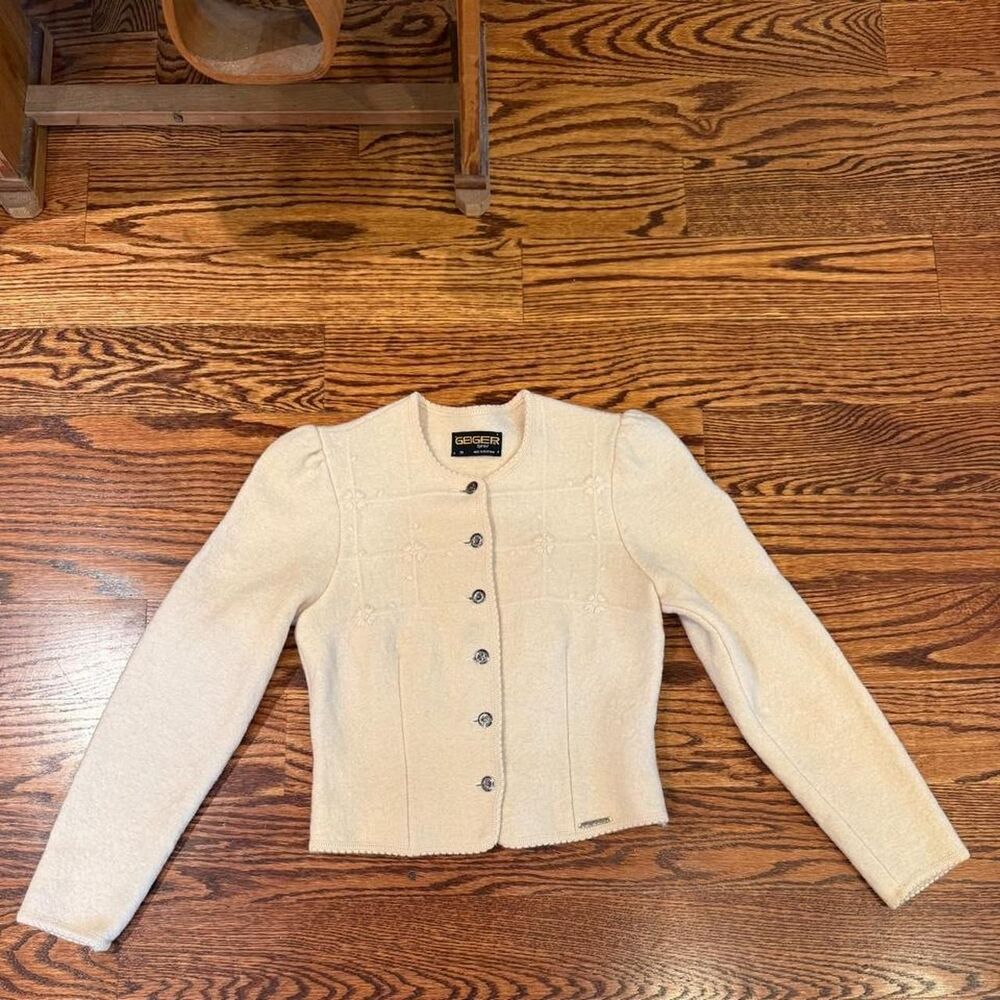 Geiger Women's Cream Cardigan Sz S